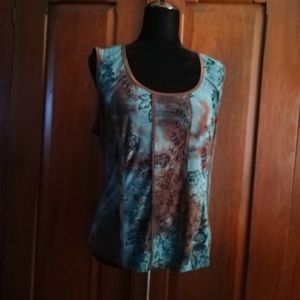 Dressbarn Princess Cut Floral Blouse - Size L